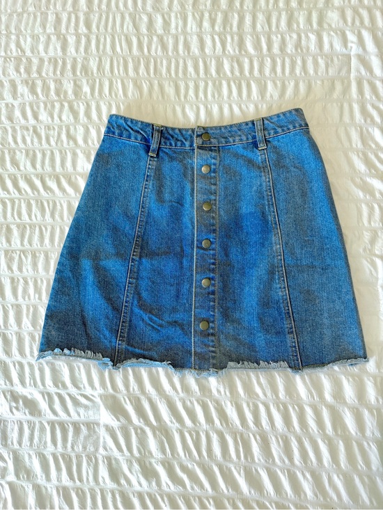 Harper Dresses & Skirts - Harper Button-Front A-Line Denim Skirt - Blue
